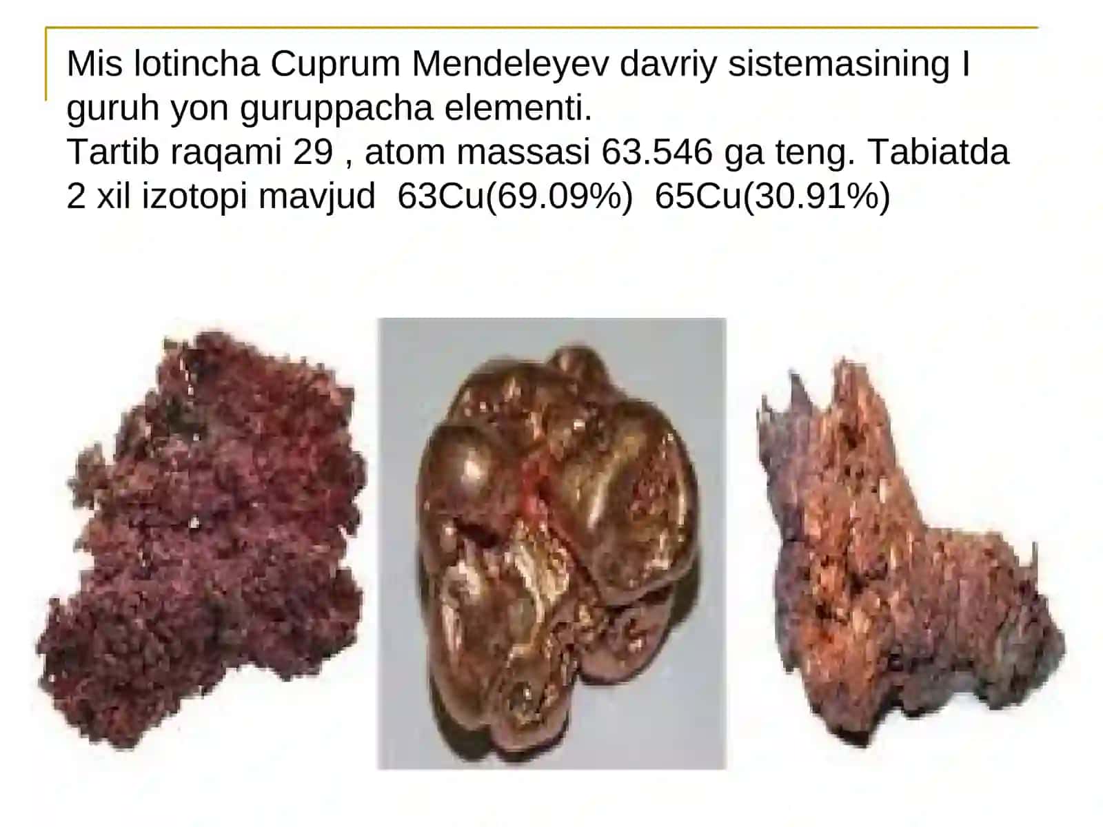 Mis nitrat tuzining olinishi va xossalari 2