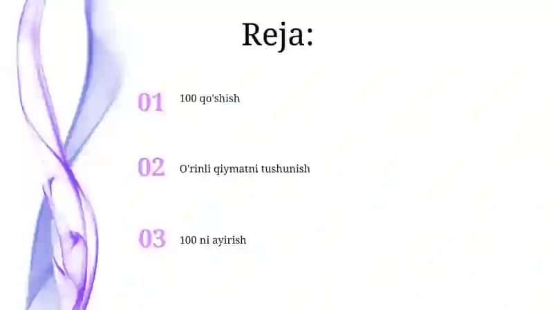100 ichida qo'shish va ayirish 2