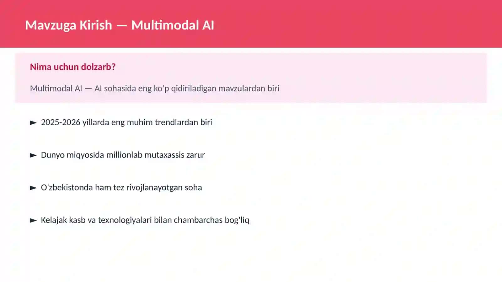 Multimodal AI 2