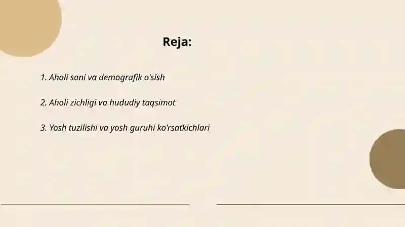 Aholi statistikasi 2