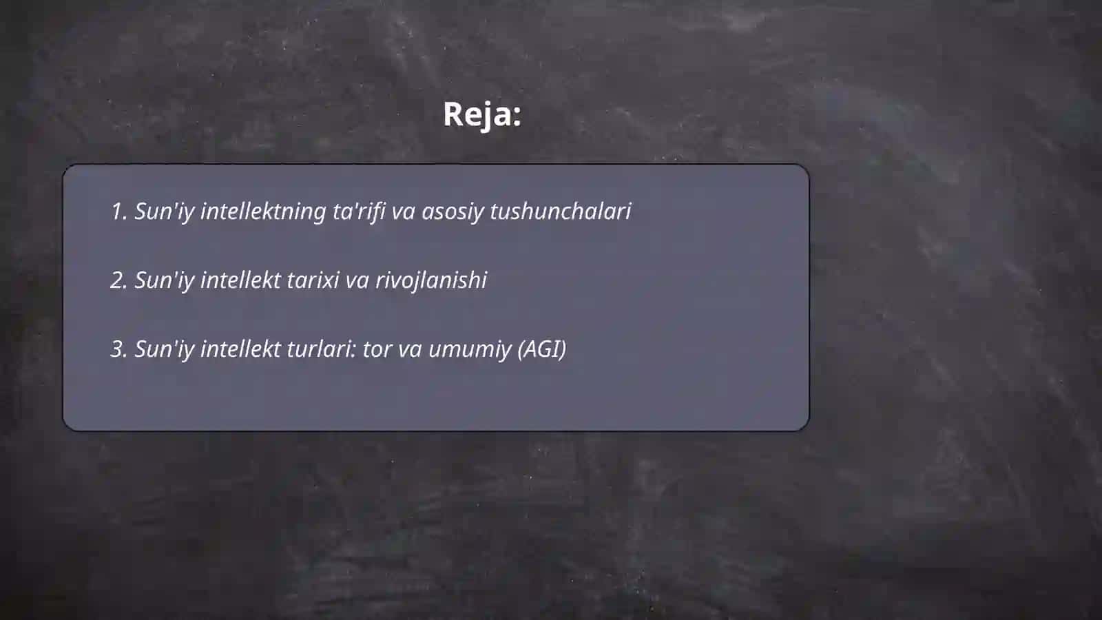 Sun'iy intellekt nima? 2