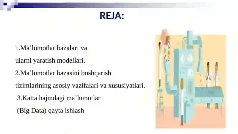 Katta hajmli malumotlar bilan ishlash texnologiyasi 2