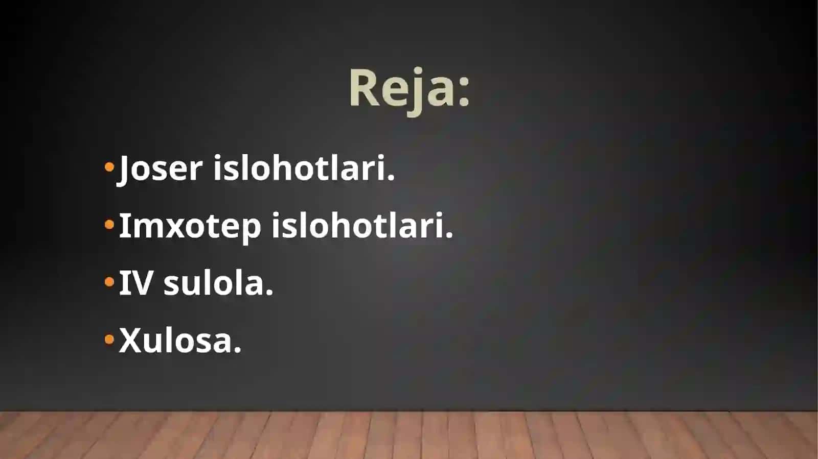 Joser va imxotep islohotlari. IV sulola 2