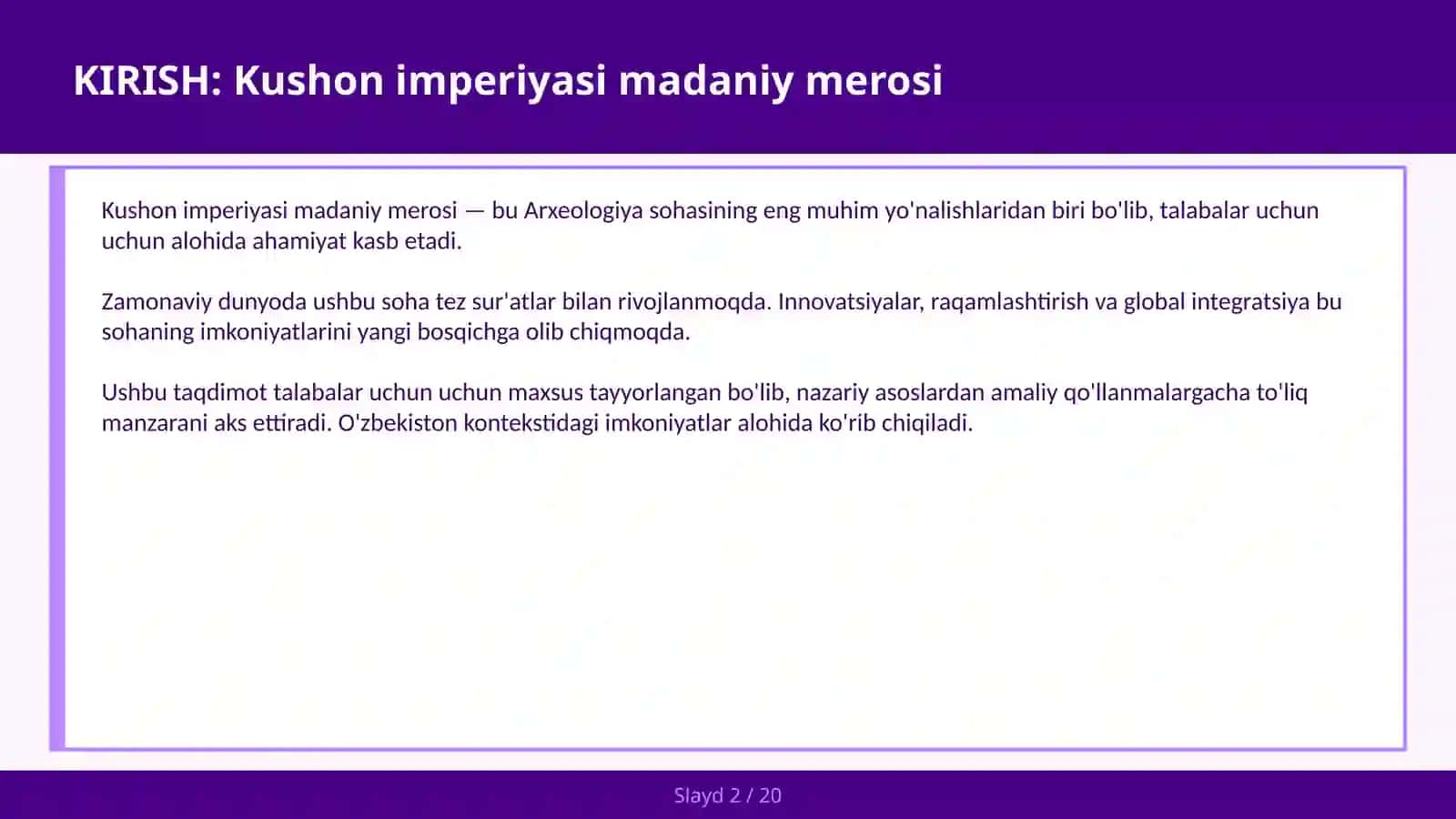 Kushon Imperiyasi Madaniy Merosi 2