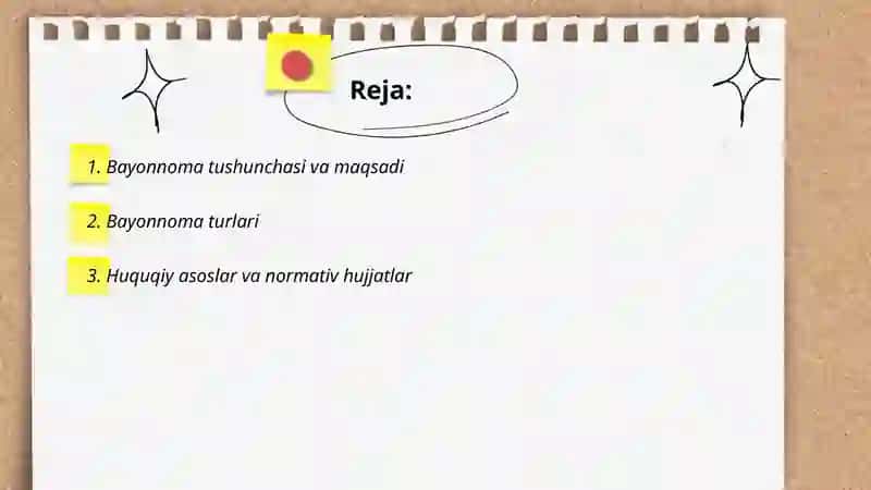 Bayonnoma yozilish tartibi 2