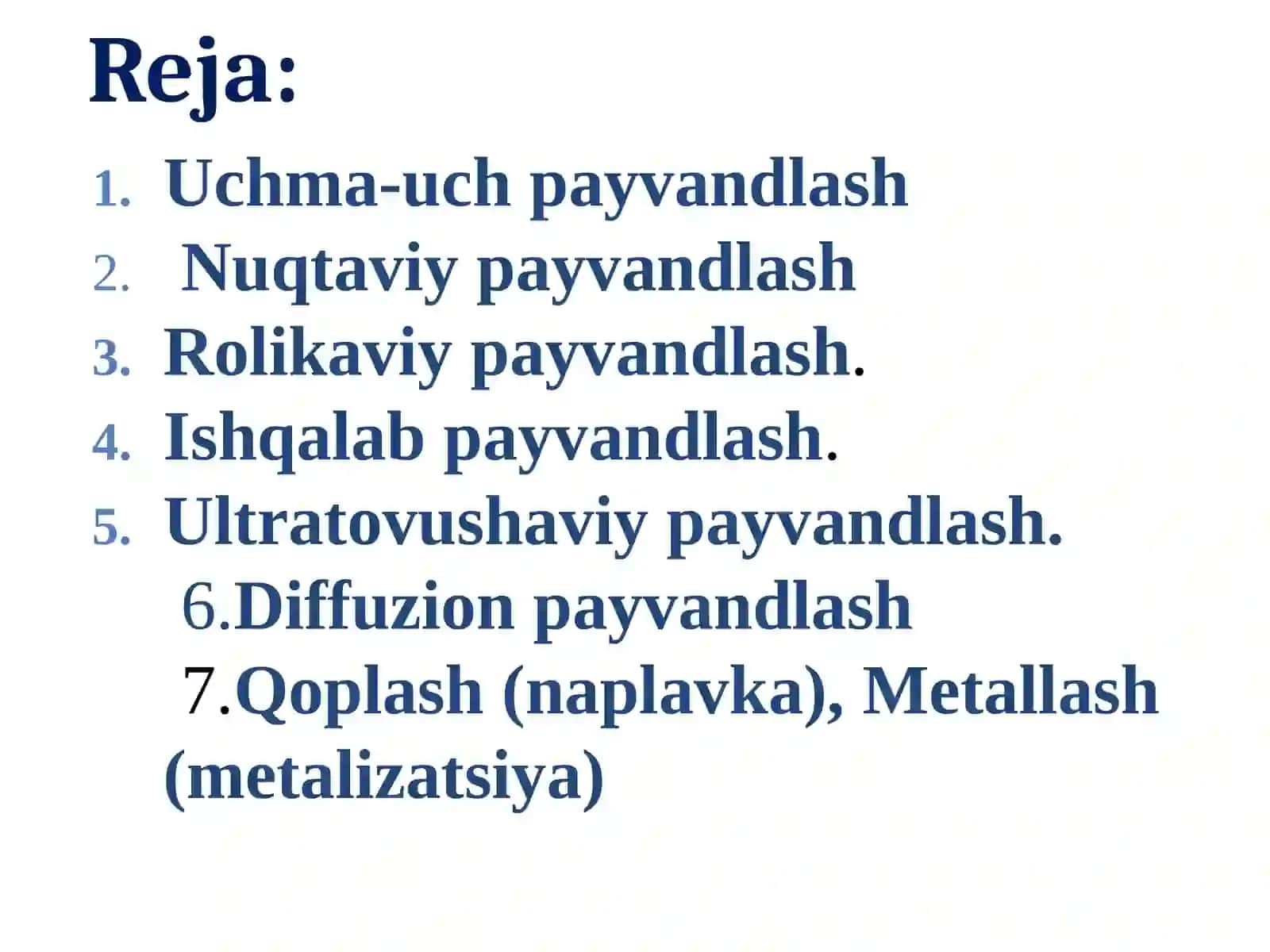 Metallarni uchma-uch payvandlash 2