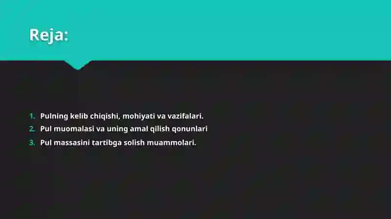 Pulning kelib chiqishi 2