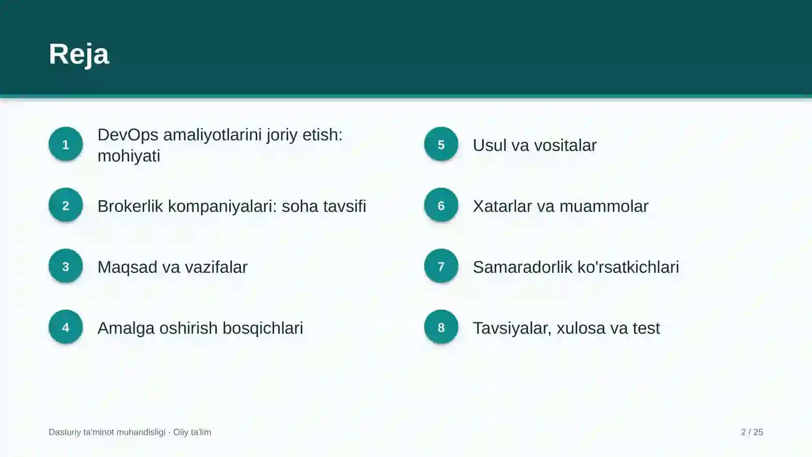 DASTURIY TA'MINOT MUHANDISLIGI 2