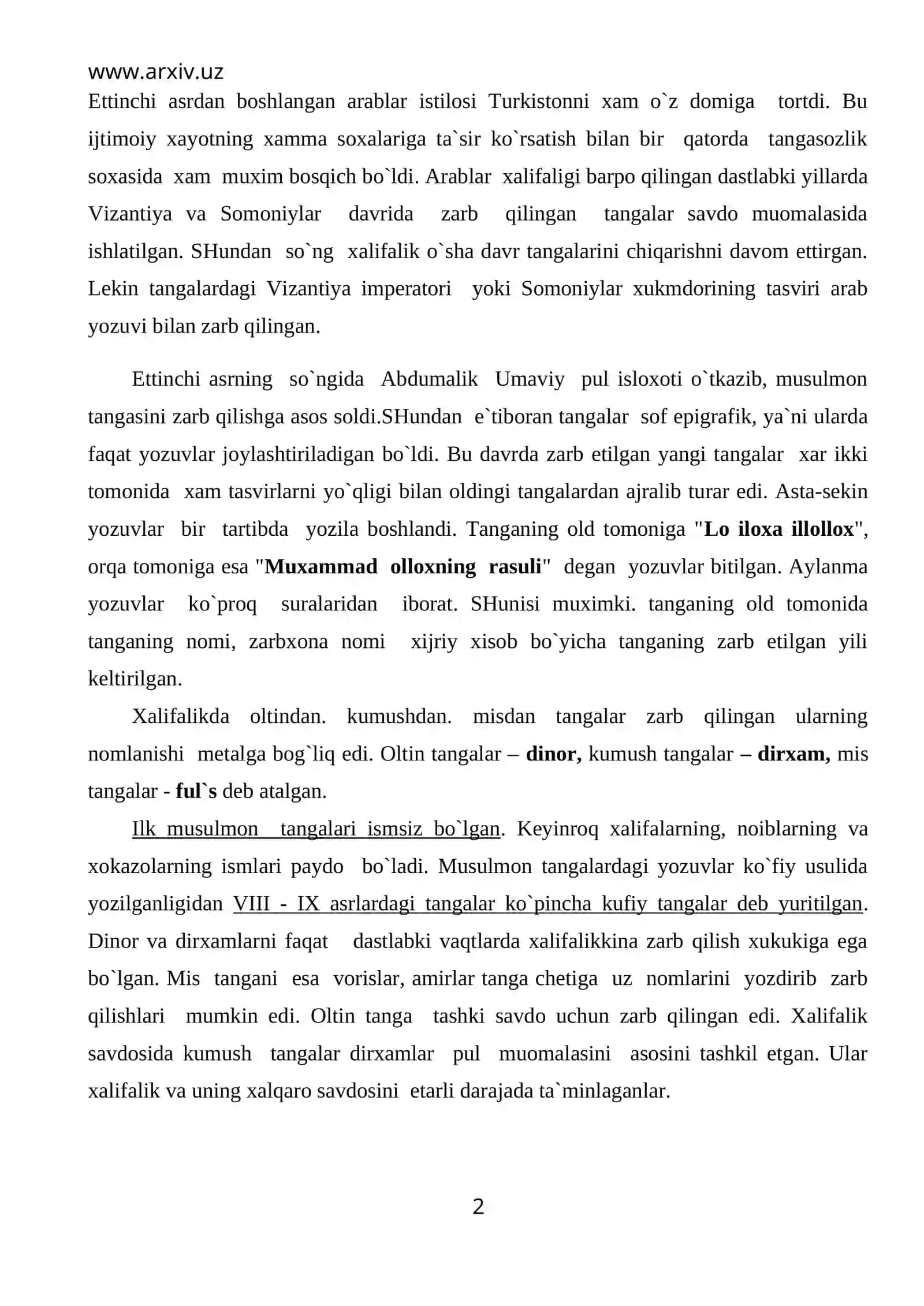 Tangalar Tarixi 2