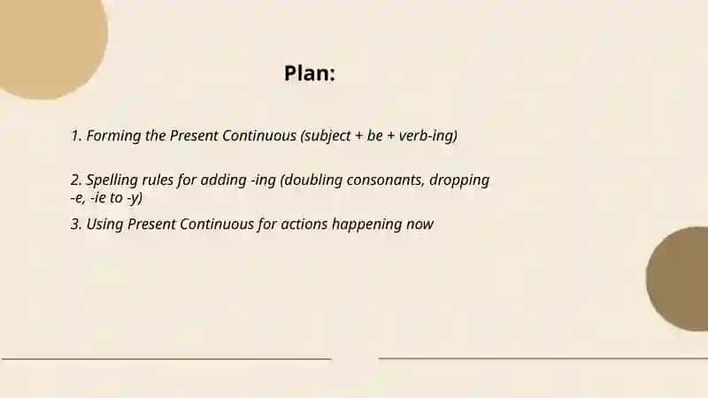 Present Continuous 2