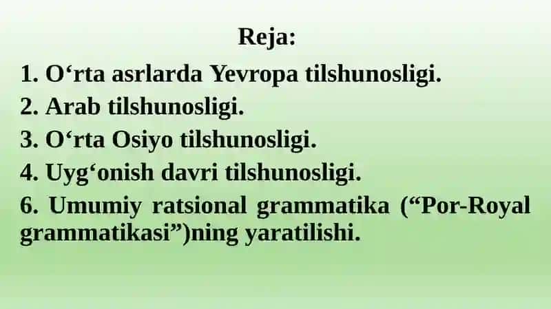 O‘rtaasrlarda Yevropa tilshunosligi 2