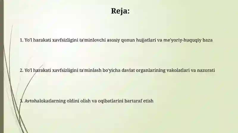 Yoʻl hakatini tashkil etish 2