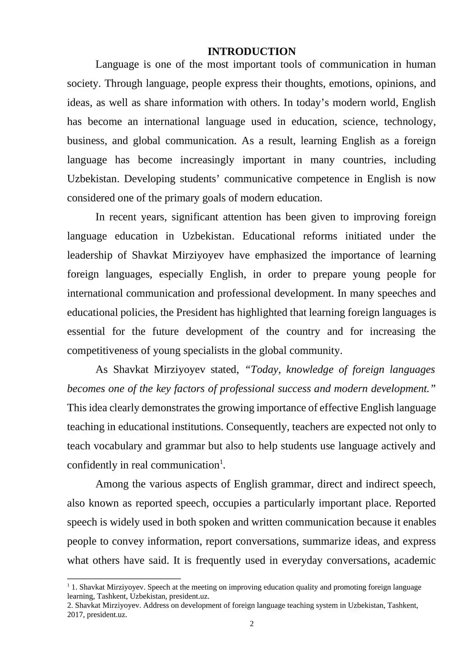 PRACTICAL APPLICATION OF TEACHING DIRECT AND INDIRECT SPEECH 2