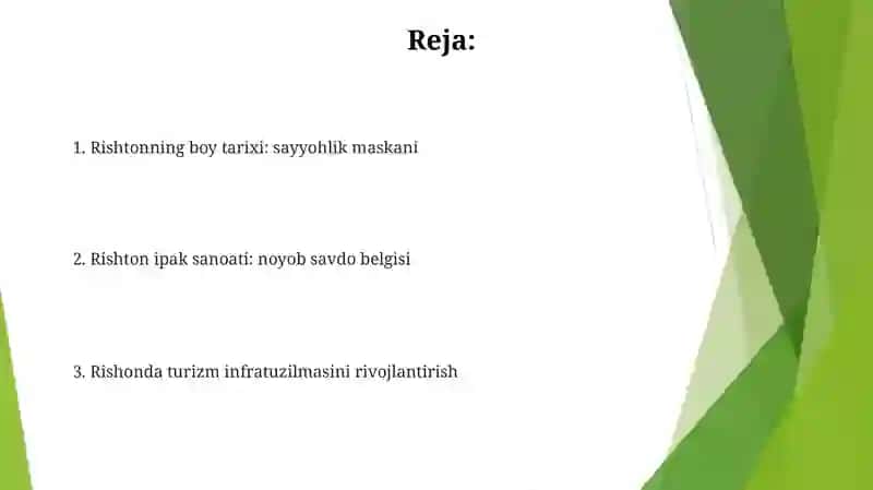 Rishton tumani turizm salohiyati 2