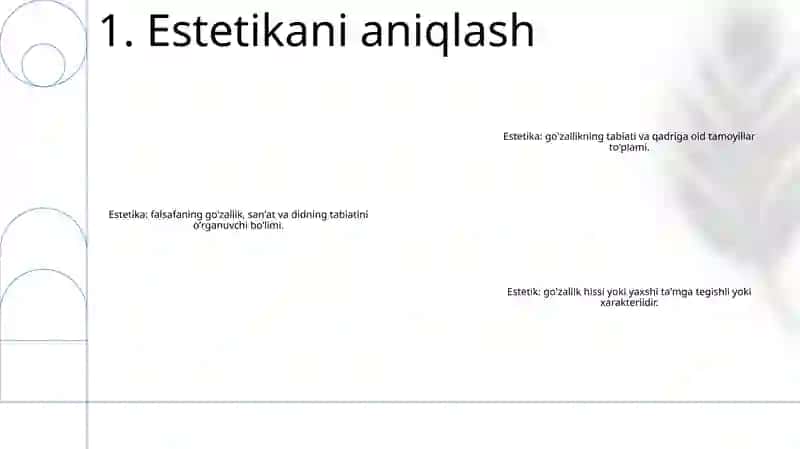 Estetikani aniqlash 2