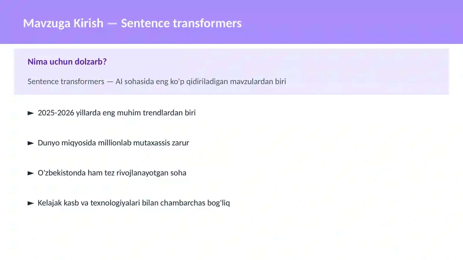 AI | NLP TABIIY TIL QAYTA ISHLASH 2