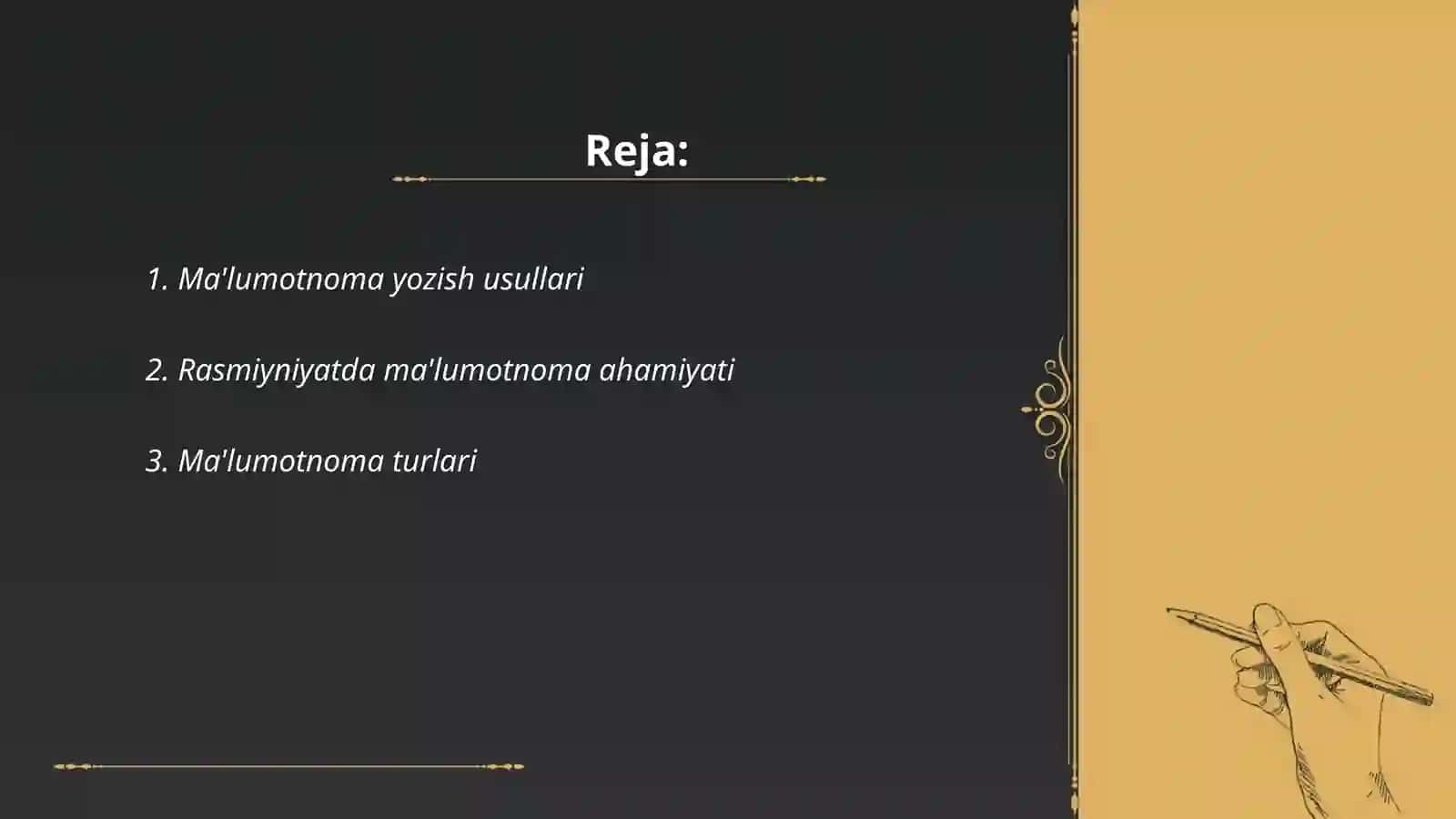 Maʼlumotnoma yozish usullari 2
