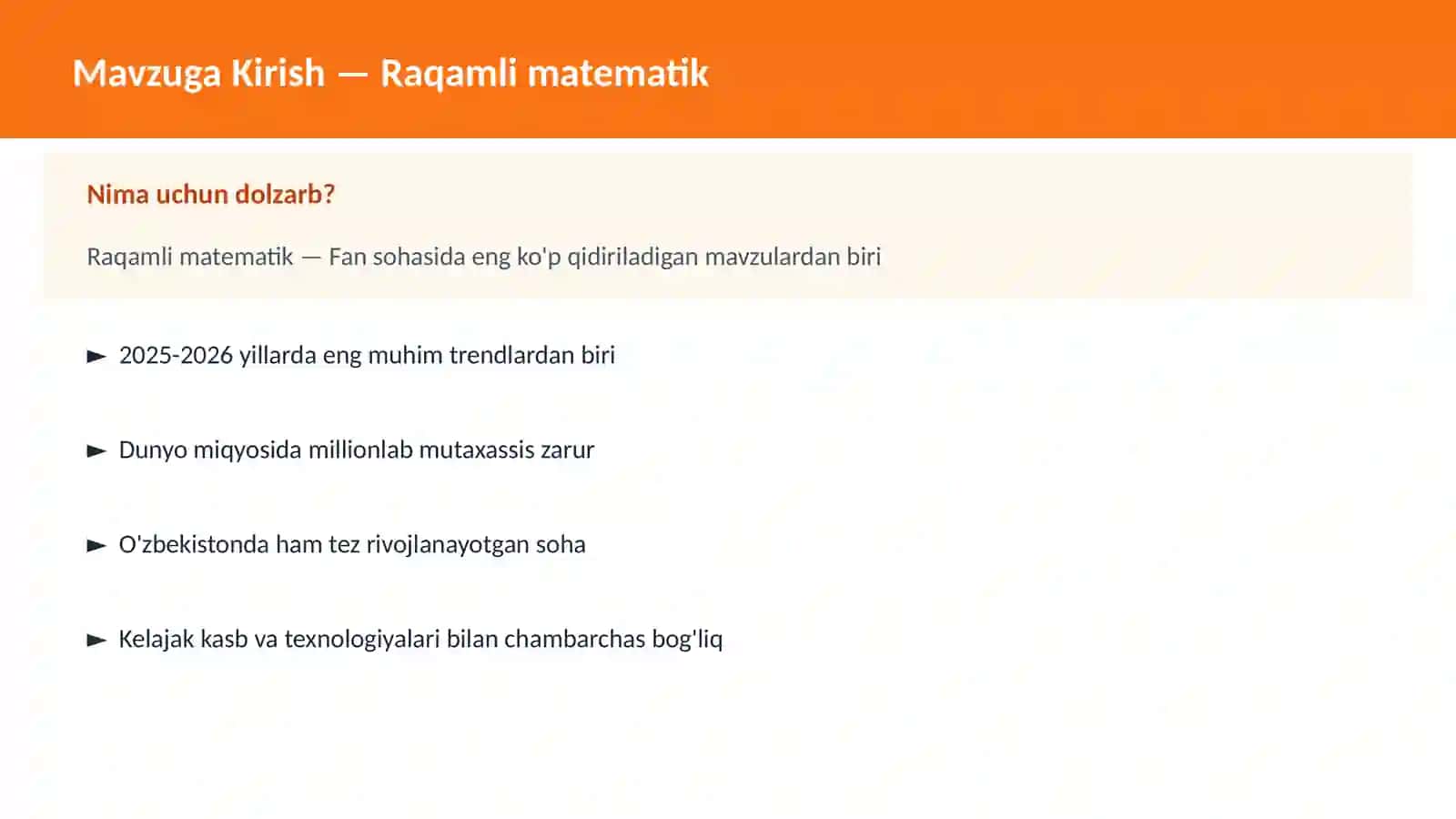 Raqamli matematik 2