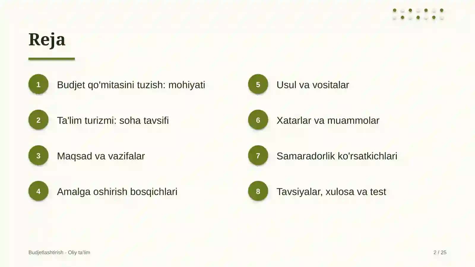 ta'lim turizmida budjet qo'mitasini tuzish 8450 2