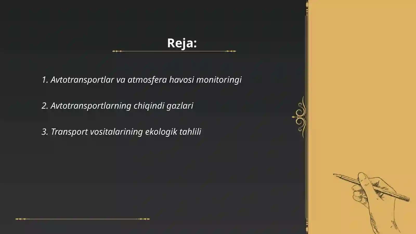 Avtotransportlar va atmosfera havosi monitoringi 2