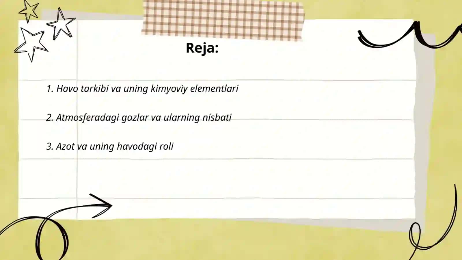 Havo muhitining kimyoviy tarkibi 2