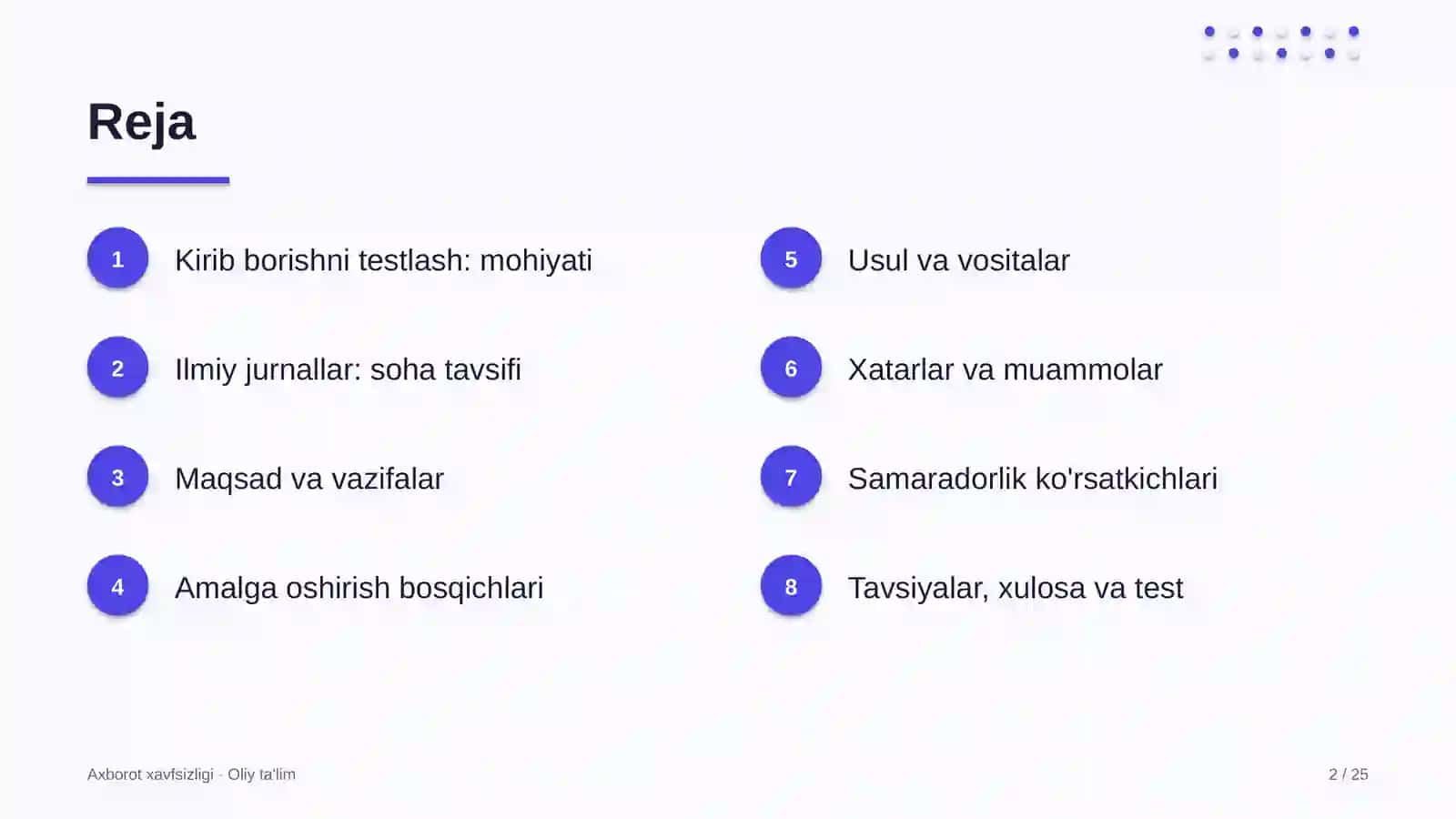 Ilmiy jurnallarda kirib borishni testlash 2
