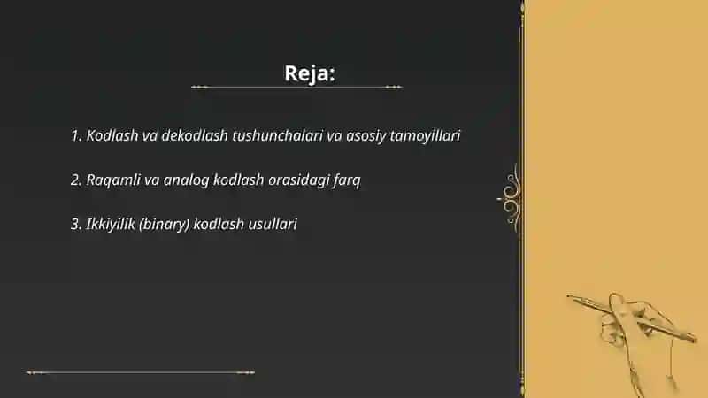 Kodlash va dekodlash 2