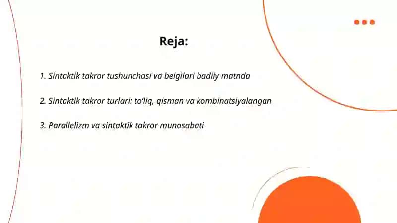 Sintaktik takror badiiy matnda 2