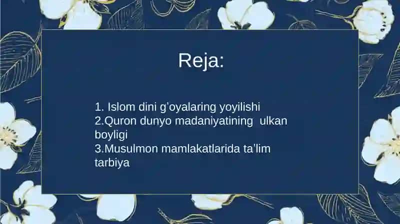 Islom dini O'qitish Materiallari 2