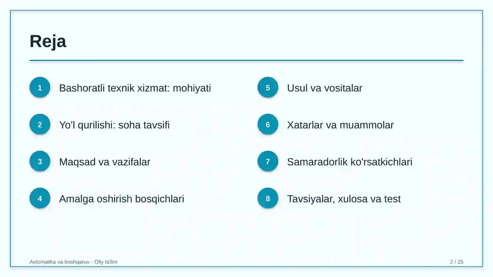 yo'l qurilishida bashoratli texnik xizmat ko'rsatish 9451 2