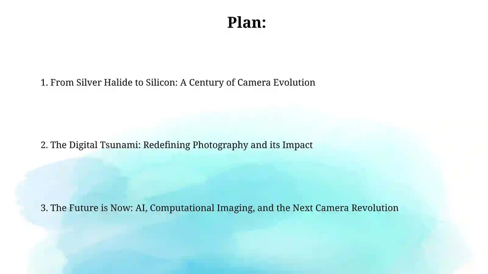 Presentation "The camera revolution" 2