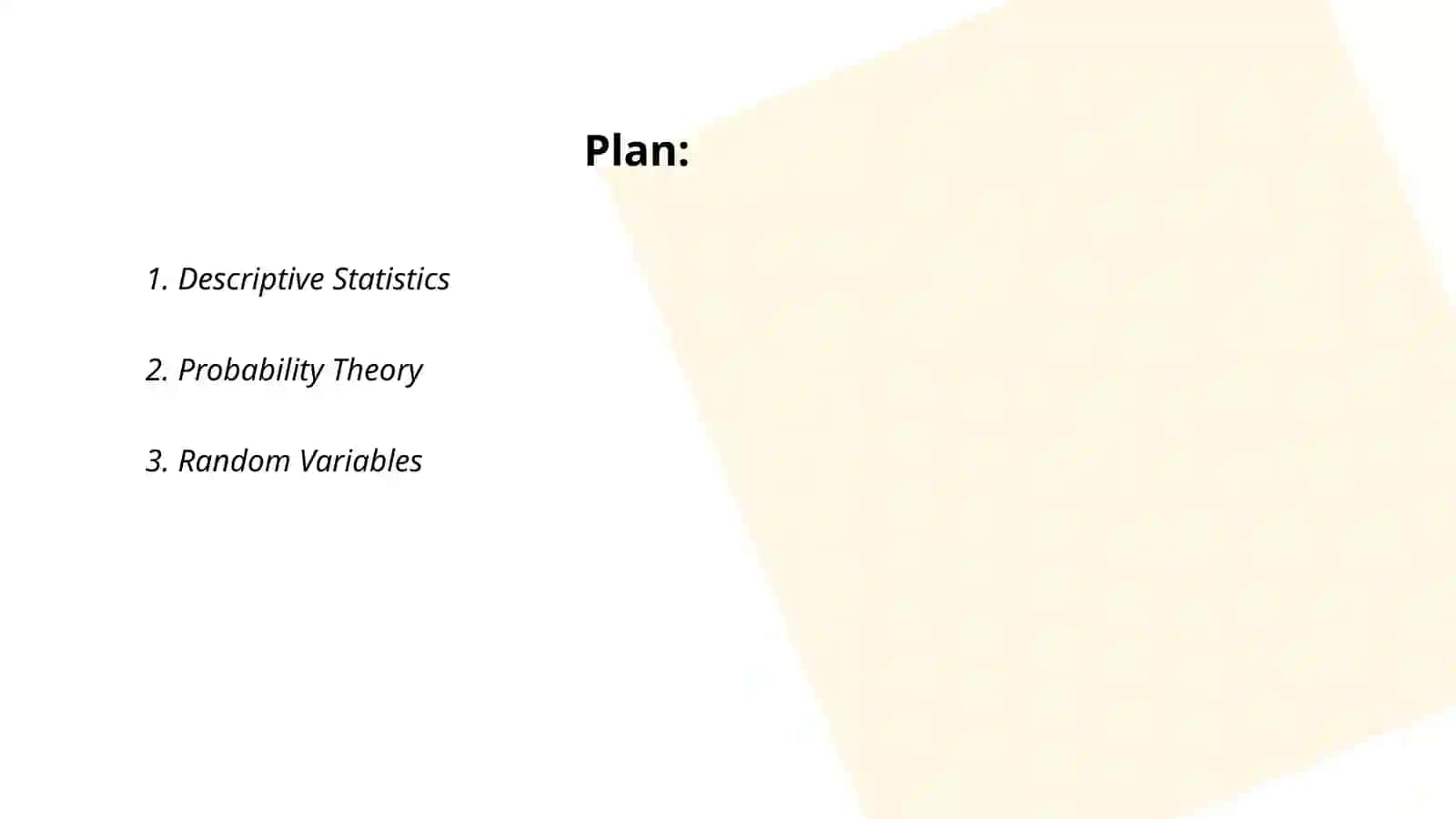 Probability and Statistics 2