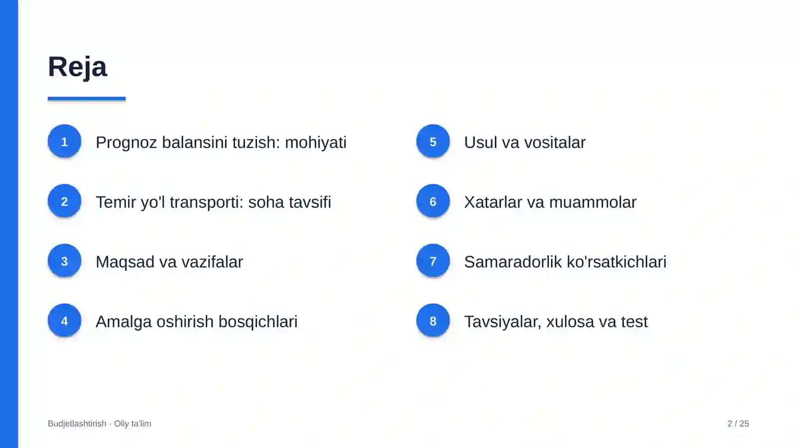Temir yo'l transportida prognoz balansini tuzish 2
