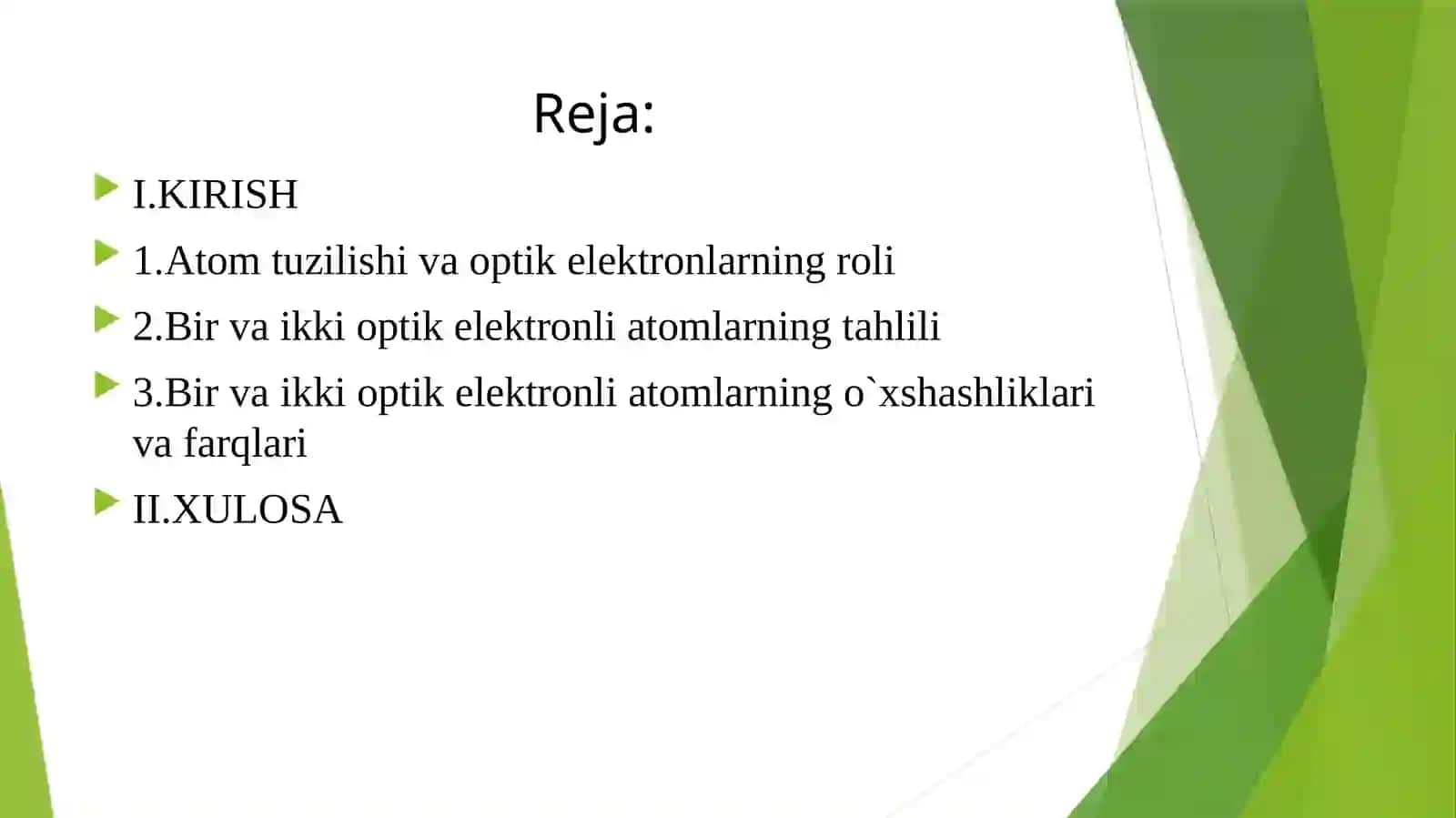 Bir vaikki optik elektronli atomlar 2