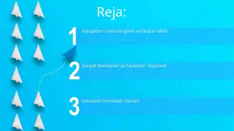 Sanoatda xarajatlar hisobi va tannarx kalkulatsiyasi 2
