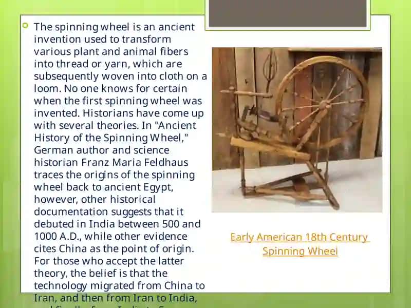 EARLY SPINNING AND SPINNING 2