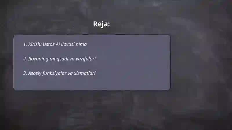 Ustoz Ai ilovasi 2
