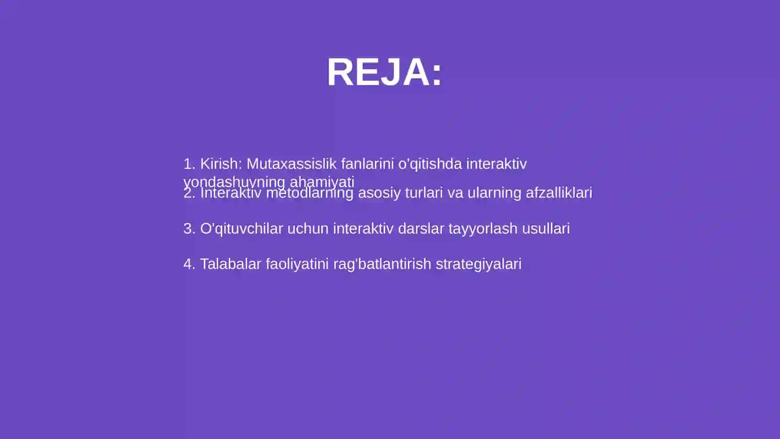 Mutaxassislik fanlarini o'qitishda interaktiv yondashuv 2