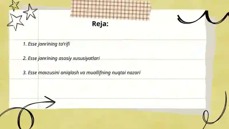 Esse janrining talablari va ta'rifi 2