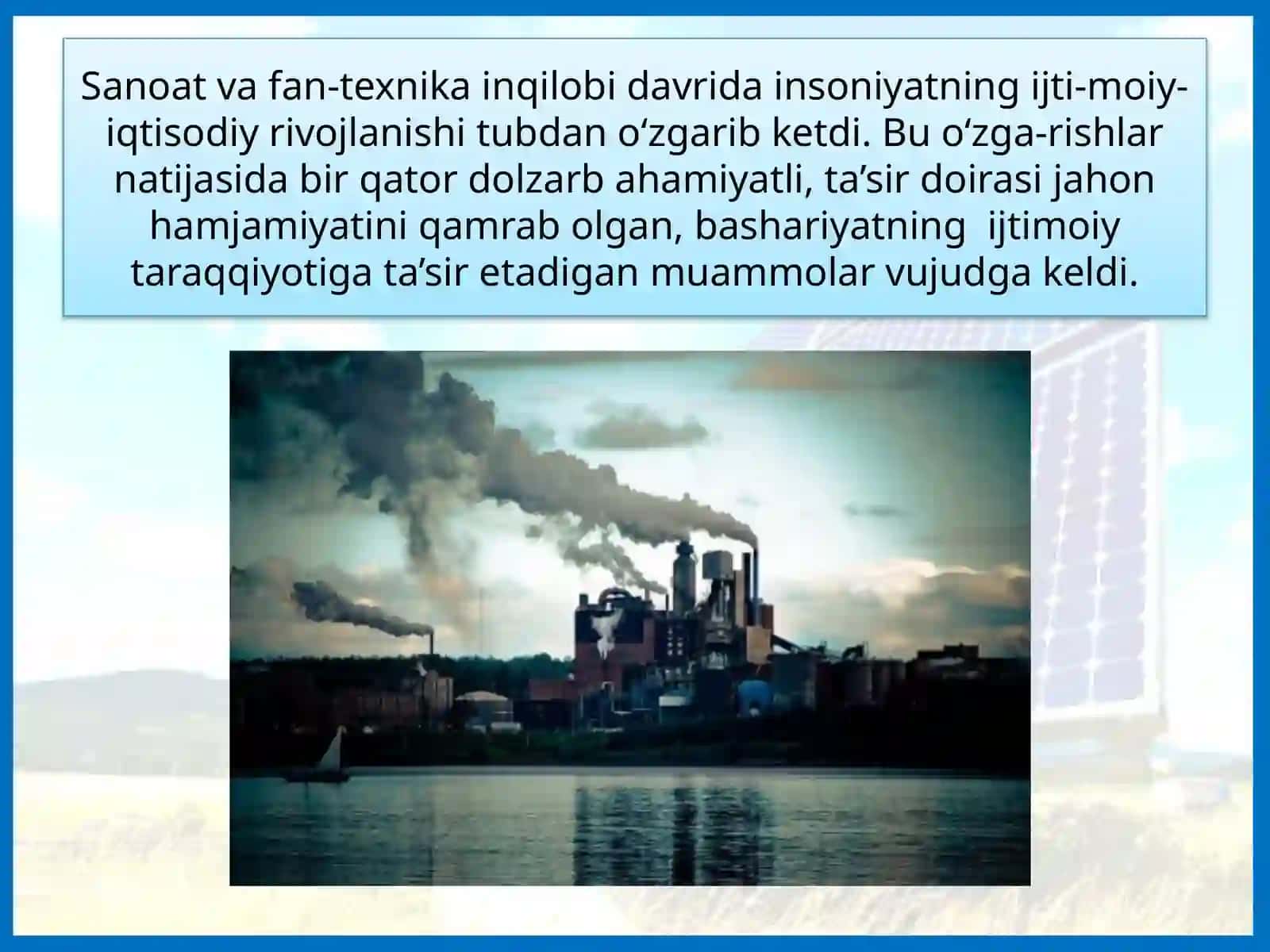 INSONIYATNING GLOBAL MUAMMOLARI 2