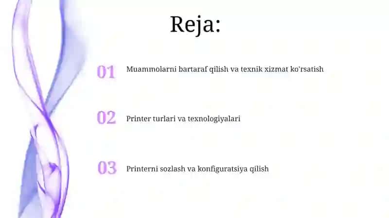Printerlar bilan ishlash 2
