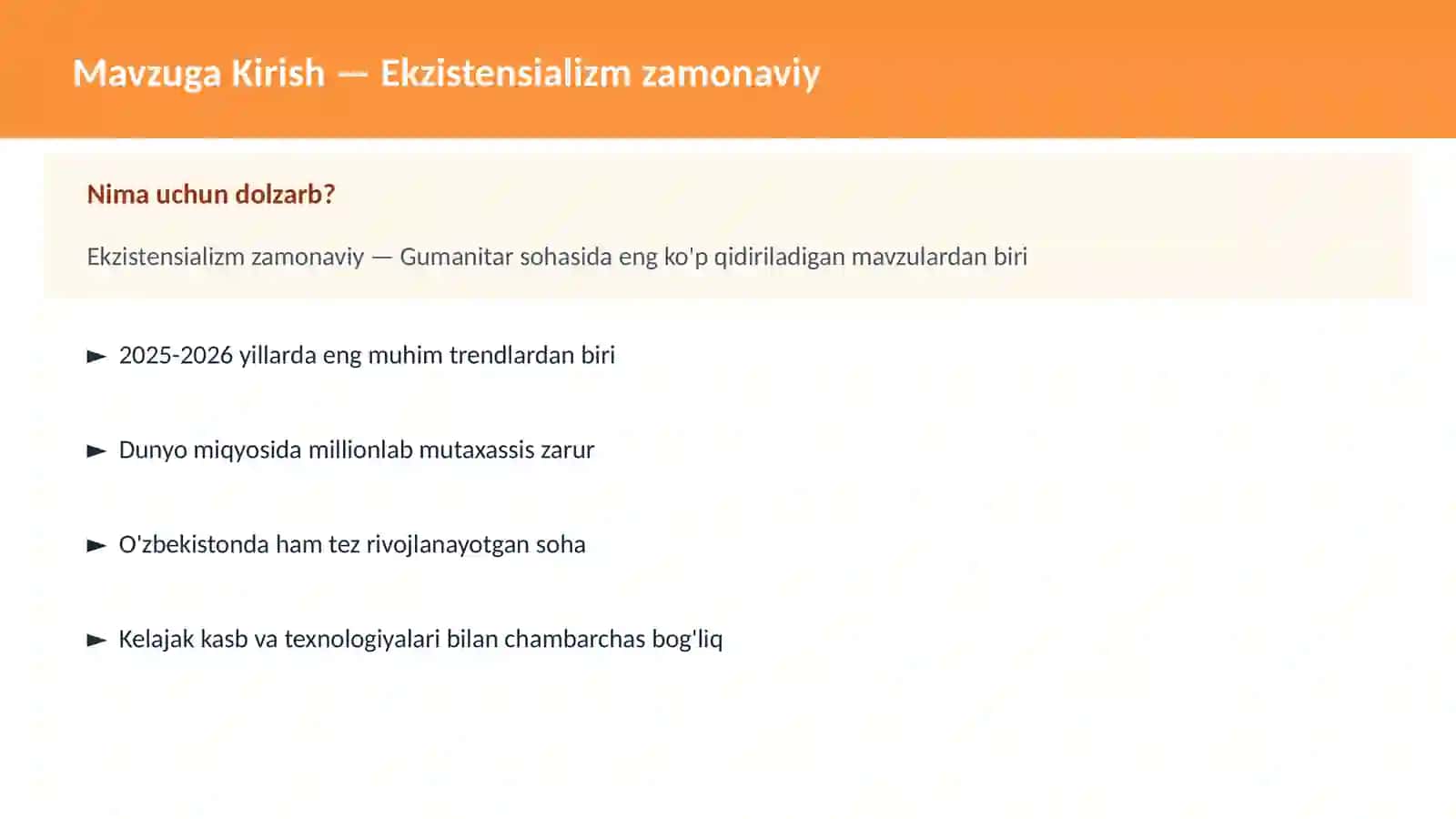Ekzistensializm zamonaviy 2