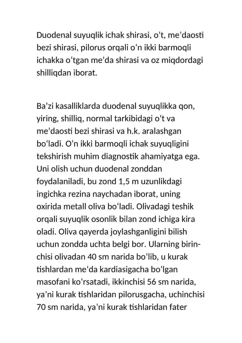 Duodenal ajralmalarni labarator tekshirish 2