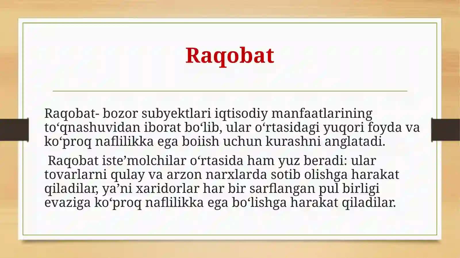 Raqobat va Monopoliya 2