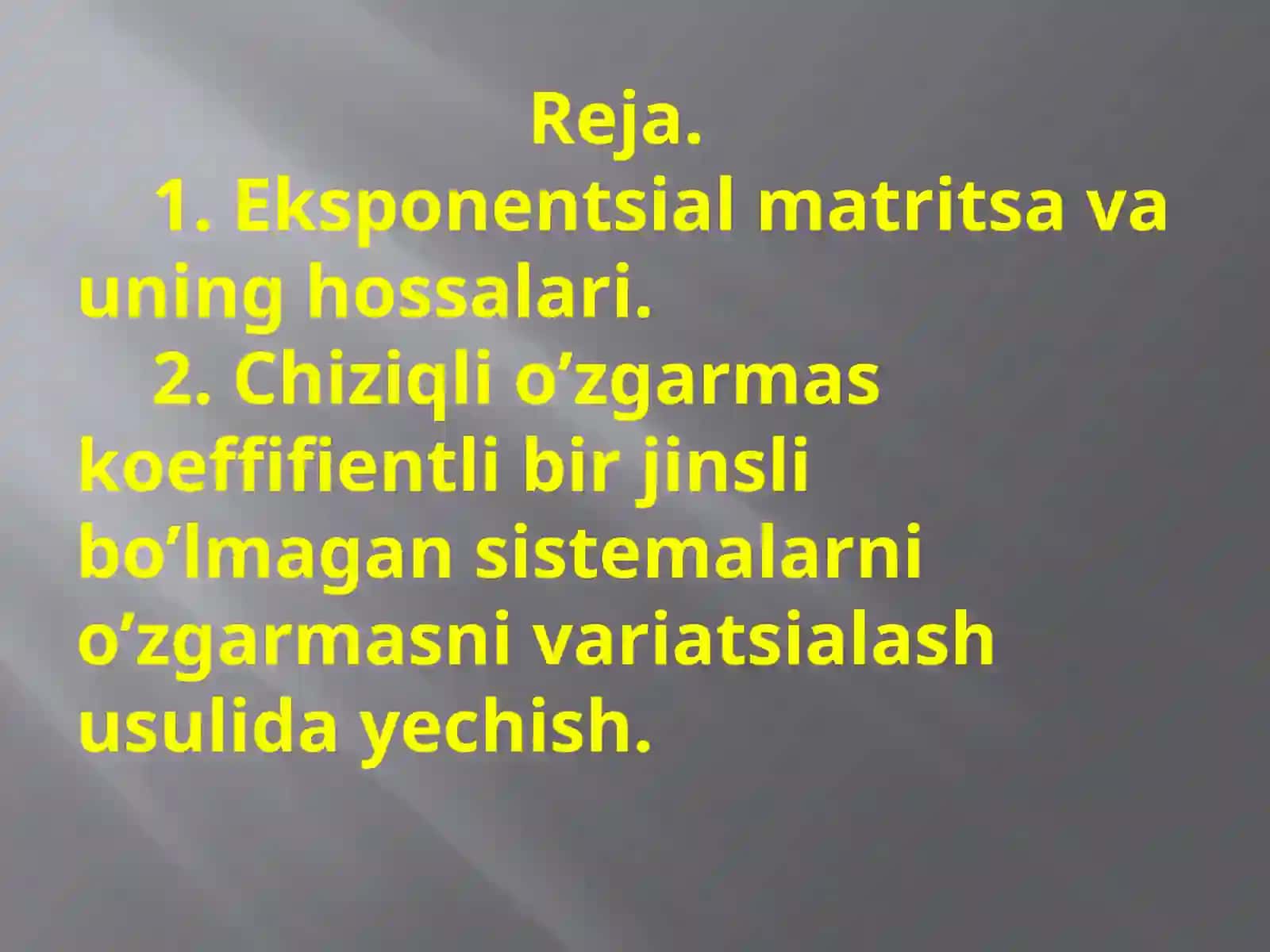 Eksponentsialmatritsa 2