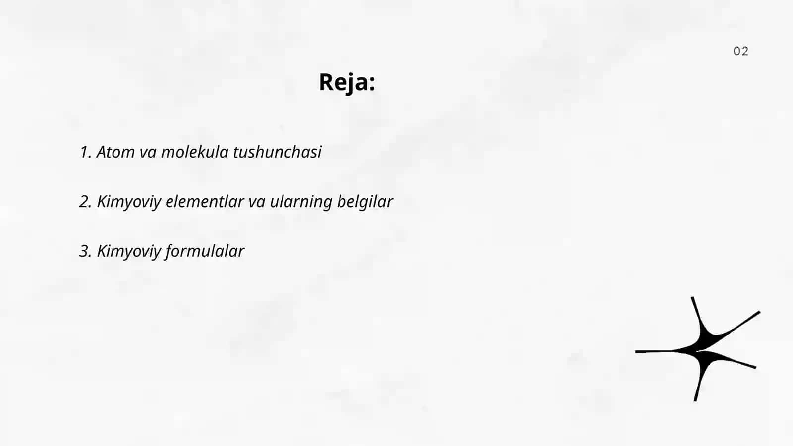 Dastlabki kimyoviy tushunchalar 2