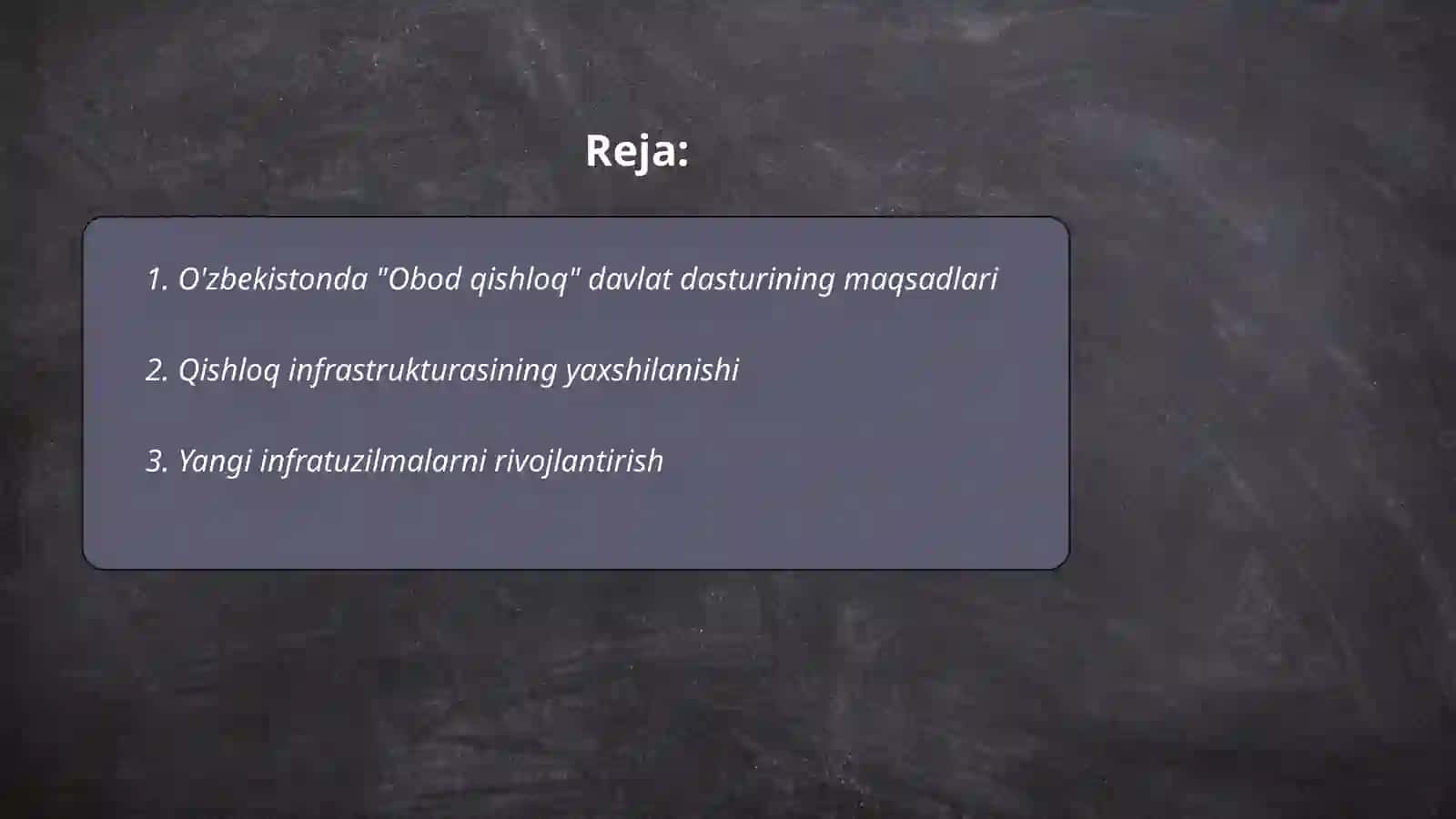 Obod qishloq davlat dasturi 2