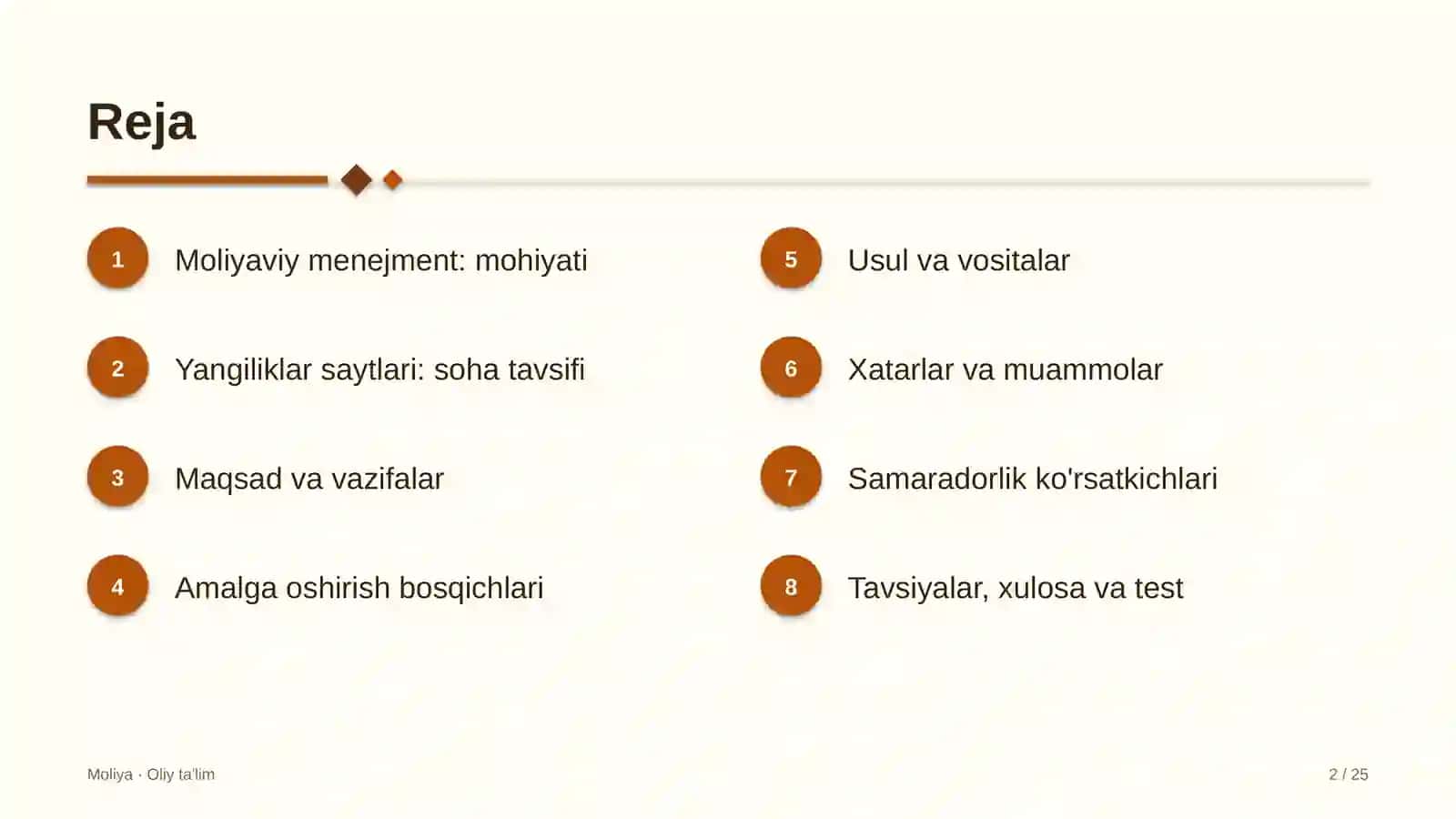 Yangiliklar saytlarida moliyaviy menejment 2
