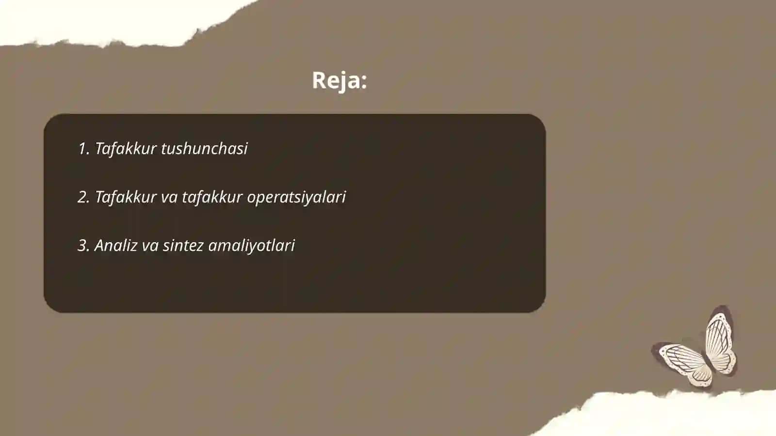 Tafakkur operatsiyalari 2