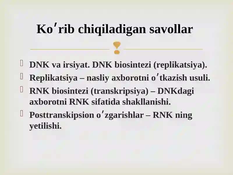 nuklein kislotalar biosintezi 2